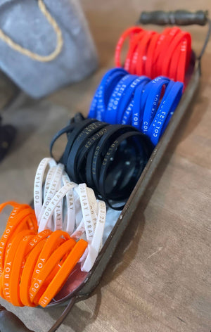  Team Spirit Bracelets | Christian Gameday Gift | Sport Mom: Purple / Adult