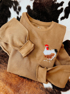 Fringy Chicken | Sweatshirt: XL