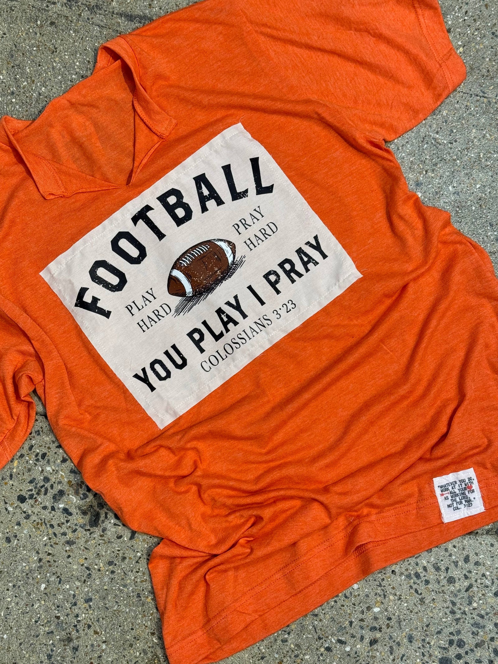 Football Patch V-Neck | Gameday |  Graphic Tee: Purple / 2XL