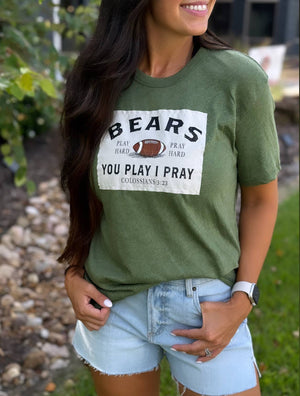 Custom Football Patch | School Spirit | Gameday Shirt: Navy / 2XL