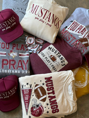 Custom Football Patch | School Spirit | Gameday Shirt: Navy / 2XL