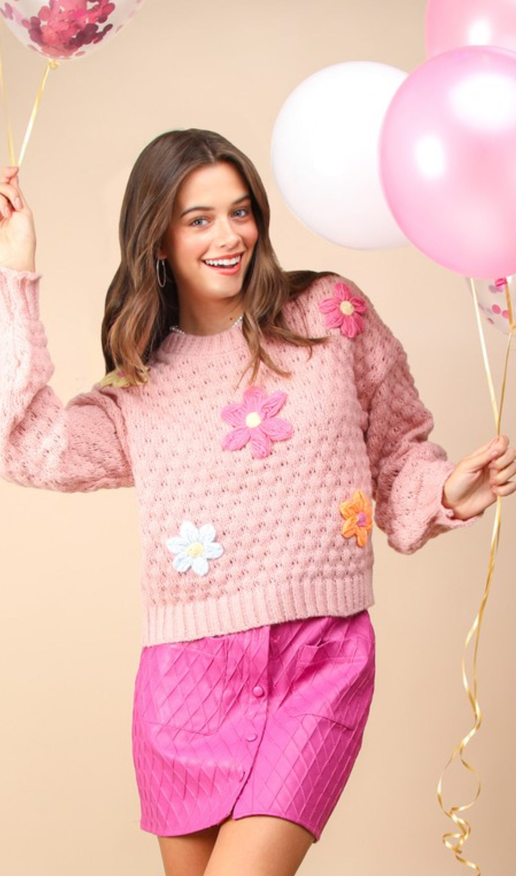 Pink Mid-thigh Skirt