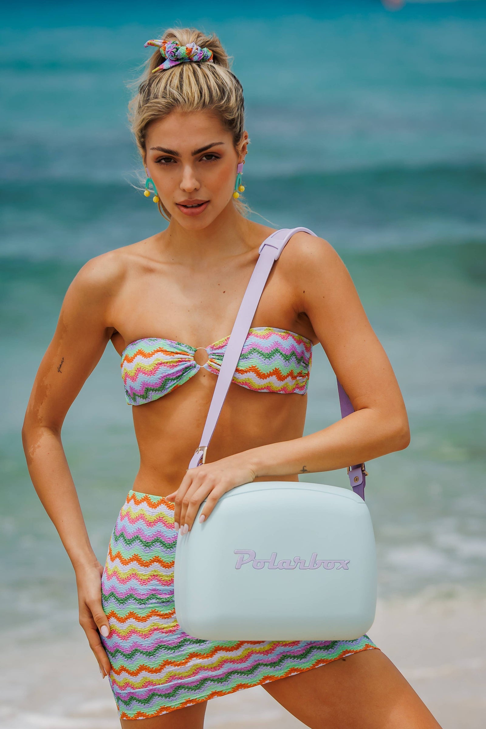 Polarbox Cooler Bag Summer Sky Blue-Lilac: Sky Blue - Lilac / 6qts