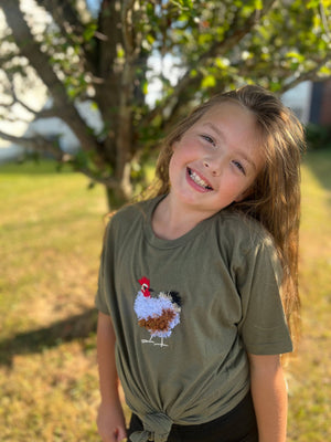 Fringy Chicken | Tee: Youth XsS 2/4