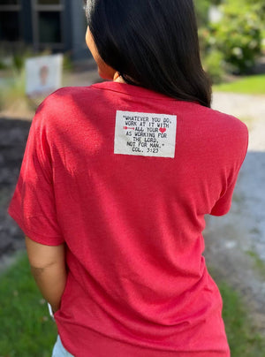 Custom Football Patch | School Spirit | Gameday Shirt: Navy / 2XL