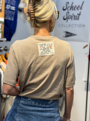 Football Patch T-Shirt | Gameday | School Spirit: L