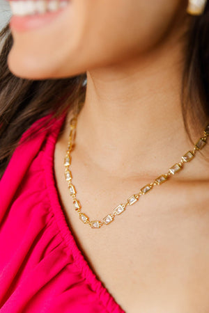 CZ Chain Layering Chokers: Large round