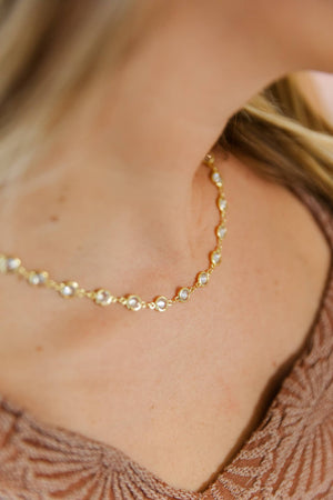 CZ Chain Layering Chokers: Large round